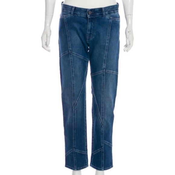STELLA MCCARTNEY Patchwork Straight Leg Jeans - Picture 1 of 6